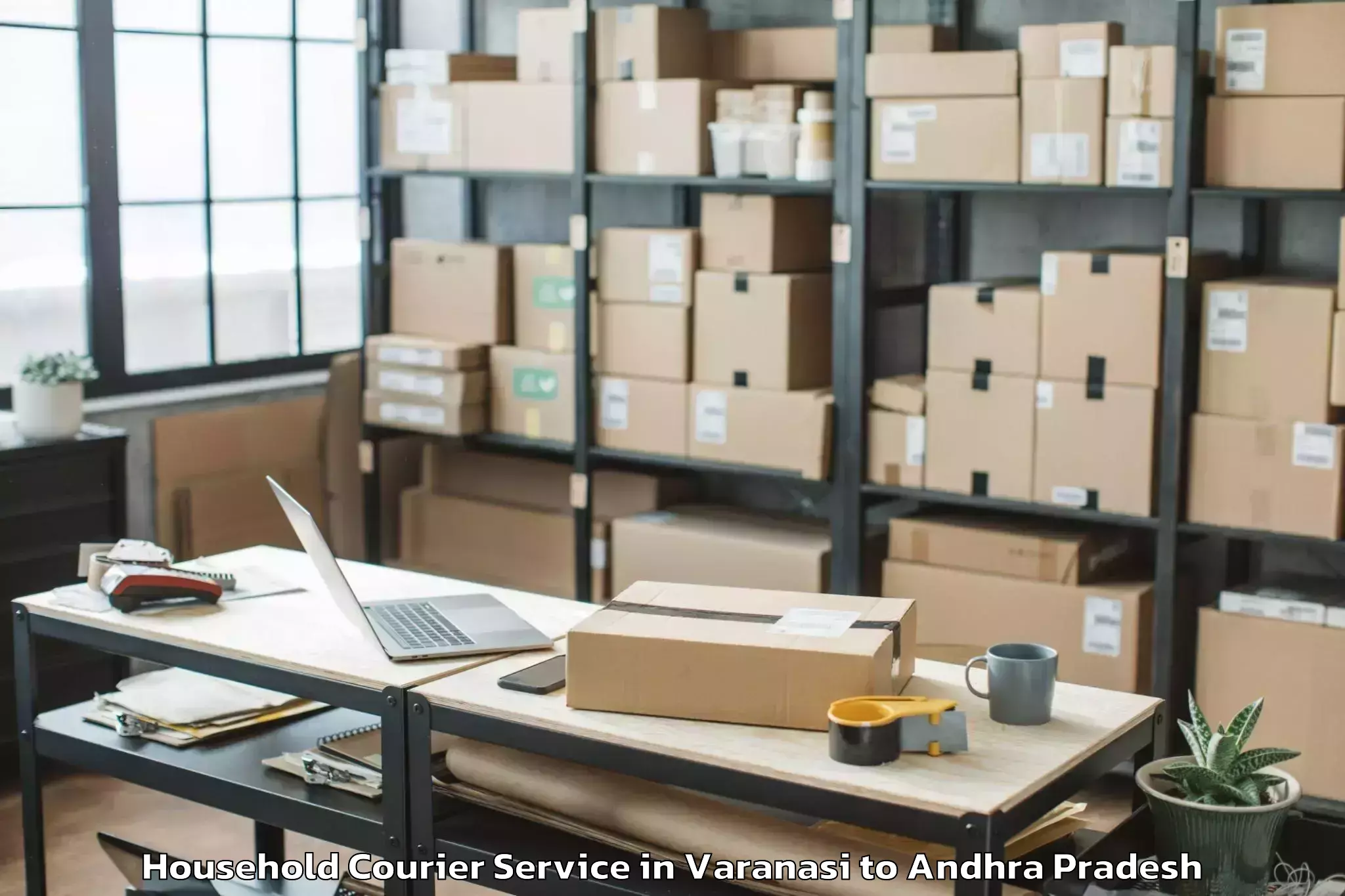 Book Varanasi to Koduru Household Courier Online